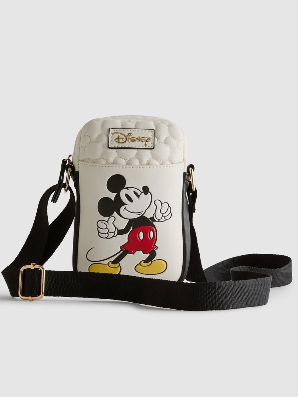 NWT Primark Disney White and Black Mickey Mouse Crossbody Phone Pouch